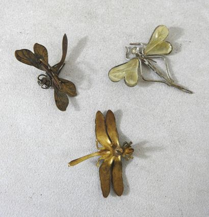 FASHION
Set of 3 metal and partially enameled...