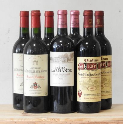 7 bottles
Lot of Saint-Emilion :
- 3 Château...