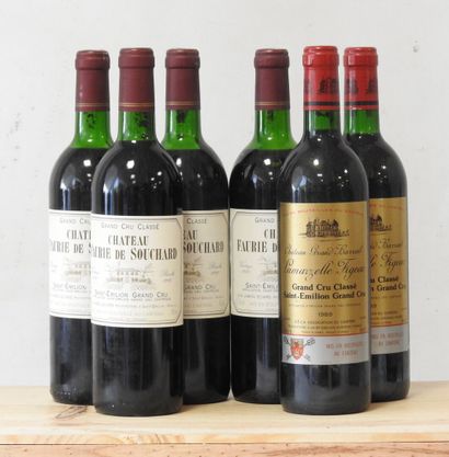 6 bottles
Lot of Saint-Emilion : 
- Château...
