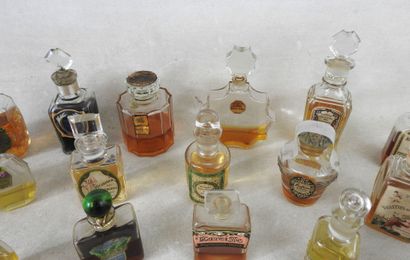 PARFUMS
Lot of 22 molded glass bottles of...