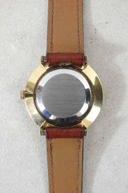 LANCEL
Mixed watch, round case in gilded...