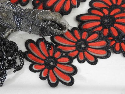 Large lot including jet stone, belt buckle,...