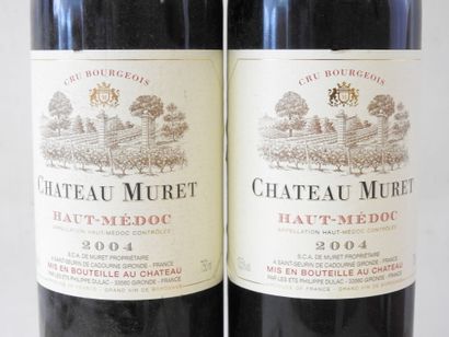 2 bottles 
Château Muret, Haut-Médoc, 2004.
Label...