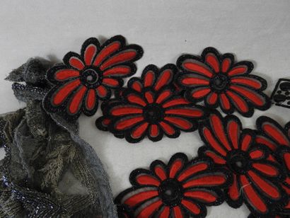 Large lot including jet stone, belt buckle,...