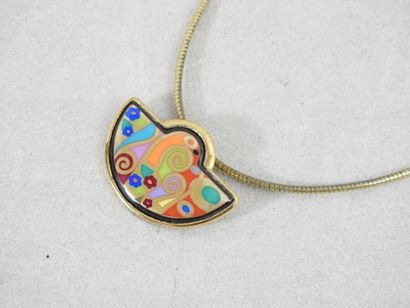 FREY WILLE
Pendant and chain in enameled...