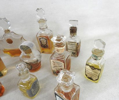 PARFUMS
Lot of 22 molded glass bottles of...
