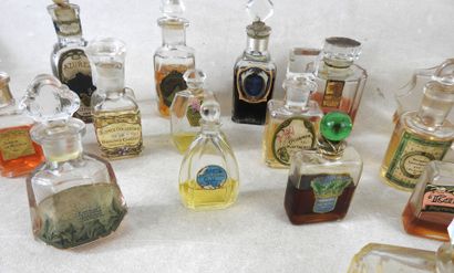 PARFUMS
Lot of 22 molded glass bottles of...