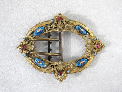 FASHION
Ovoid belt buckle in brass with golden...
