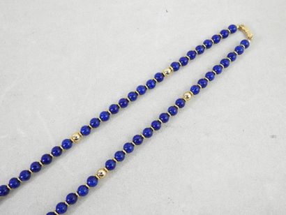 LANVIN
Sautoir of alternating blue and gold...