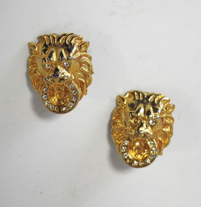 FASHION vintage
Pair of gilded metal ear...