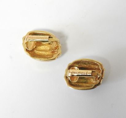 Christian DIOR
Pair of gilded metal ovoid...