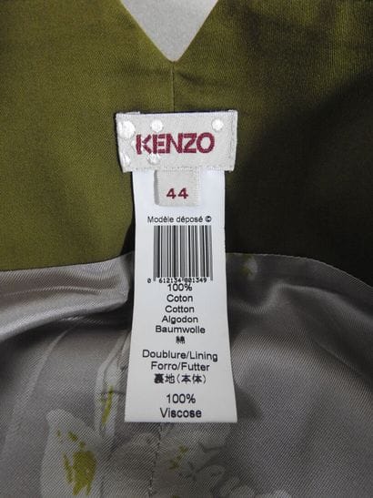 KENZO
Blouse légère kaki en coton, boutonnage...