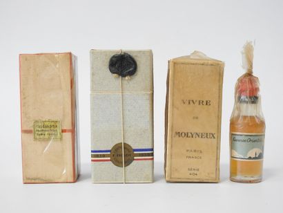 PERFUMES
Lot including:
- Centenary of F.Millot...