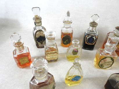 PARFUMS
Lot of 22 molded glass bottles of...