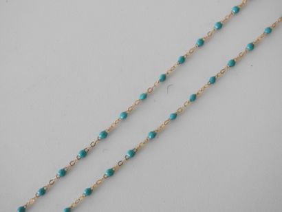 GIGI CLOZEAU
Madonna necklace in green turquoise...