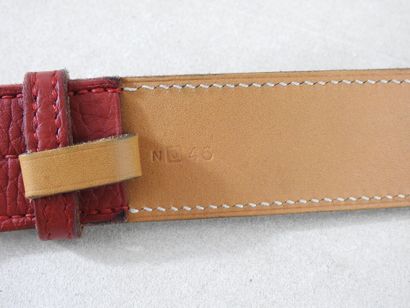 HERMES - Paris
Belt in red grained leather,...