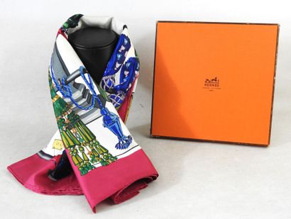 HERMES - Paris
Hand-rolled silk square, 