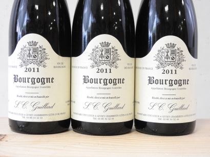 3 bottles 
Burgundy, S.C. Guillard, 2011....