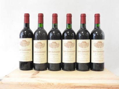 6 bottles
Château Sarpe-Grandjacques, Saint-Emilion,1998.
Wear...