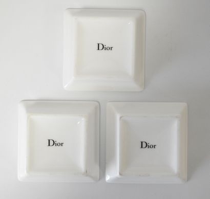 Christian DIOR
Suite of three quadrangular...