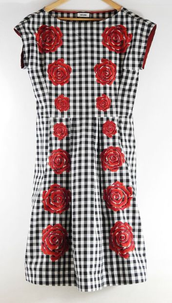MOSCHINO
Robe manche courte en coton à carreau...