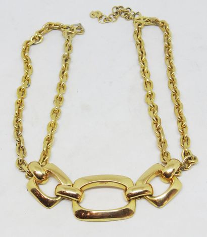 Christian DIOR
Double-row gilt-metal necklace...