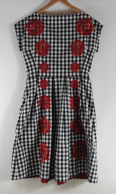 MOSCHINO
Robe manche courte en coton à carreau...