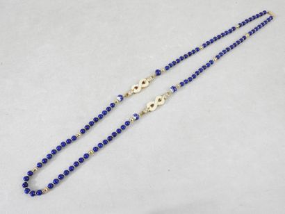 LANVIN
Sautoir of alternating blue and gold...