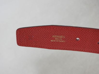 HERMES - Paris
Reversible link belt, red...