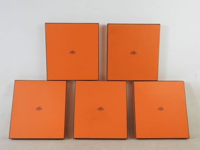 HERMES - Paris
Set of 5 empty belt boxes,...
