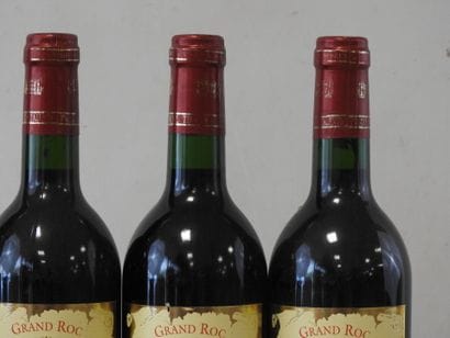 4 bottles 
Grand Roc, Puisseguin Saint-Emilion,...