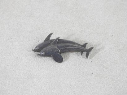 Georg JENSEN (1866-1935)
Silver dolphin brooch...