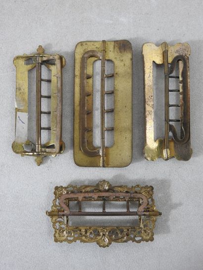 FASHION
Reunion of 4 rectangular brass and...