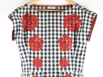 MOSCHINO
Robe manche courte en coton à carreau...