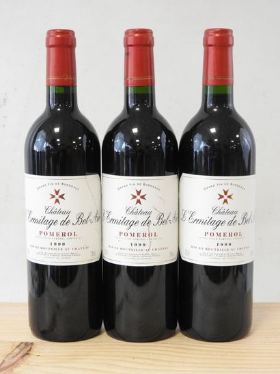 3 boutielles 
Château L'Ermitage de Bel-air,...