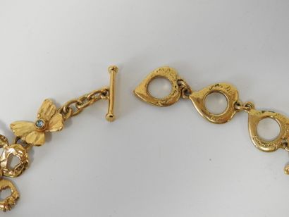 Yves SAINT LAURENT 
Drop necklace in gilded...