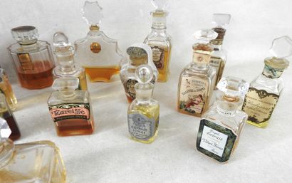 PARFUMS
Lot of 22 molded glass bottles of...
