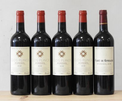 5 bottles
Lot of Pomerol : 
4 Clos Plince...