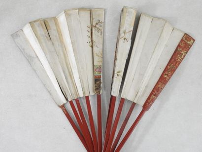 CHINA - 19th century
Red lacquered bamboo...