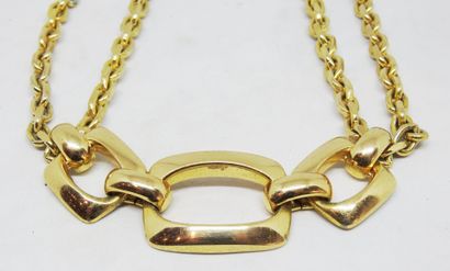 Christian DIOR
Double-row gilt-metal necklace...