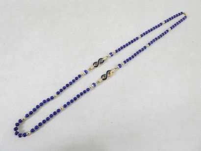 LANVIN
Sautoir of alternating blue and gold...