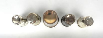 Five TIMBALES in silver 925/1000° Minerve...