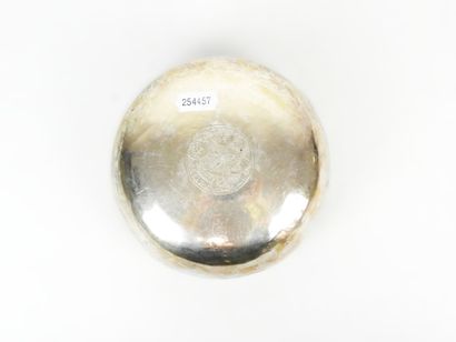Circular silver CUP with chased floral frieze....