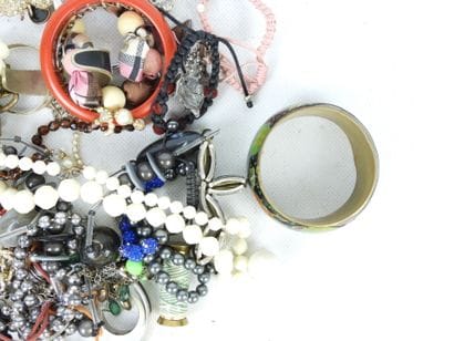 COSTUME JEWELRY. Lot including bracelets,...