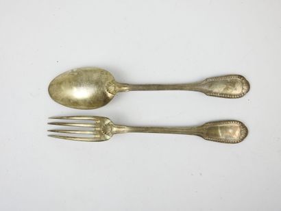 LOT comprising silver-plated serving ladle,...