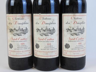 3 bouteilles CHATEAU DU DAUPHIN, Saint-Emilion,...