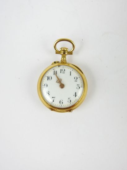 MONTRE de col en or jaune 750/1000° Poids...