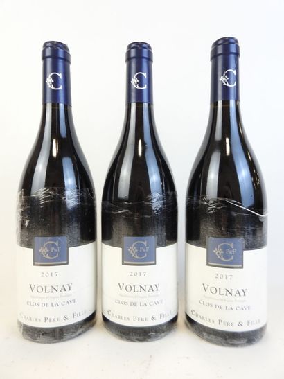 3 bouteilles VOLNAY 2017, Clos de la Cave,...