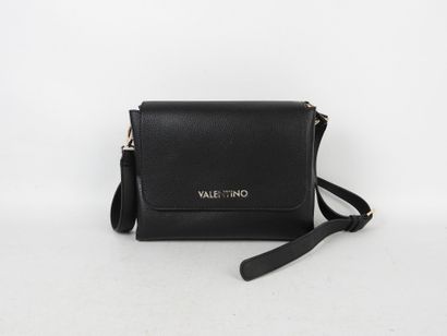 VALENTINO. Shoulder bag in black grained...