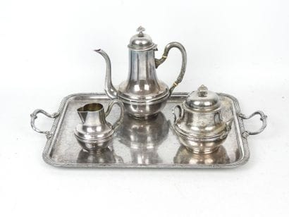 EGOISTE silver-plated service including jug,...